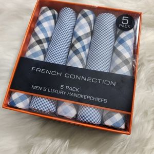 French Connection 5 Pack Men's Luxury Handkerchiefs